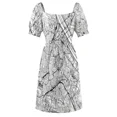 thumbnail image 6 of Vienna White Map Sleeveless Dress luxury woman evening dress long sleeve dress, 6 of 7