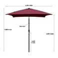 thumbnail image 4 of Maypex 6.5x6.5 ft. Steel Market Crank and Tilt Patio Umbrella in Burgundy, 4 of 4