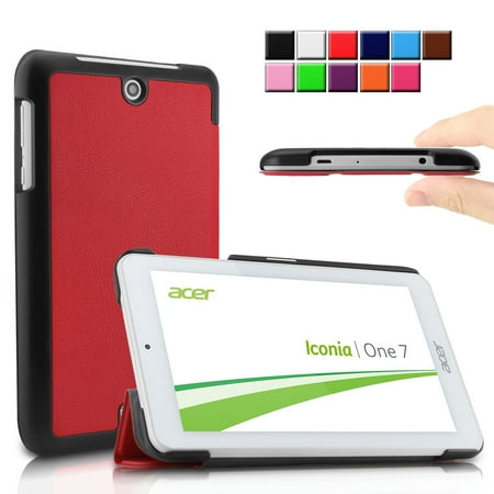 Infiland Ultra Shell Cover Case For Acer Iconia One B1-770 7-Inch Android Tablet, Red
