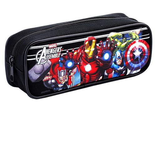 Marvel Avengers Black Pencil Pouch Zippered Pencil Case Authentic Bag 