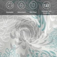 thumbnail image 5 of Aqua White Cloth Napkins, Abstract Grey Chrysanthemum Flower Floral Washable and Reusable Dinner Napkins Set of 8, Table Napkin for Kitchen Party Birthday Wedding Hotel Housewarming 20"x20", 5 of 8