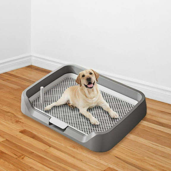 DOLITY Indoor Dog Potty Tray Indoor Dogs Potty Train Pads for Small and Medium Dogs grey