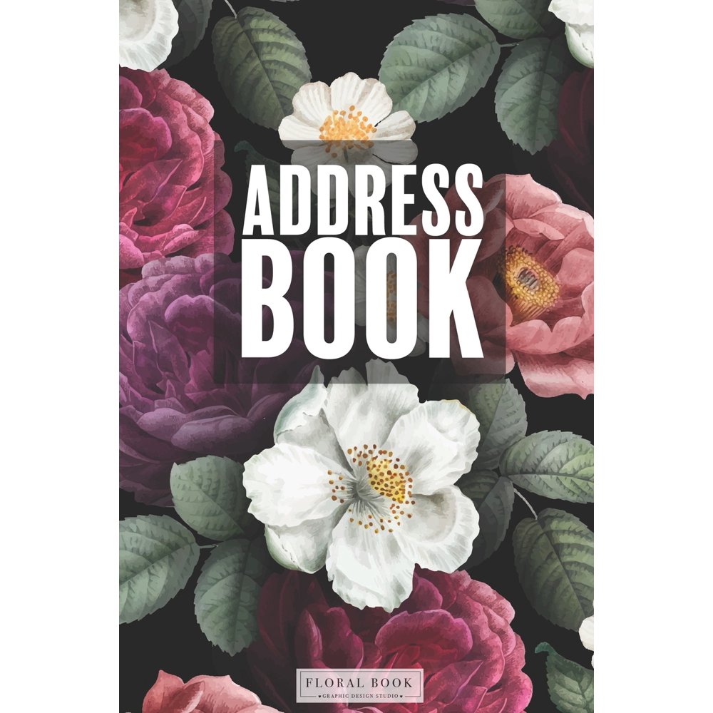 Address Book Floral Cover Notebook for Keeping Track of Addresses