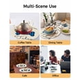 thumbnail image 2 of 13 Inch Round Placemats Set of 4, Blue Black Buffalo Checkered Non Slip Heat Insulation PP Table Mats, Bones Cute Dogs Pets Washable Place Mats for Kitchen Dining Party Table Decor, 2 of 7