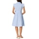 thumbnail image 3 of VESTIDO CAMISERO CHIC INSPIRE para Mujeres con Mangas Cortas, Cuello de Punto, Cintura con Lazo, Botones, Vestidos Medios M Azul Claro, 3 of 6