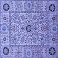 thumbnail image 1 of Ahgly Company Indoor Square Abstract Blue Modern Area Rugs, 4' Square, 1 of 4