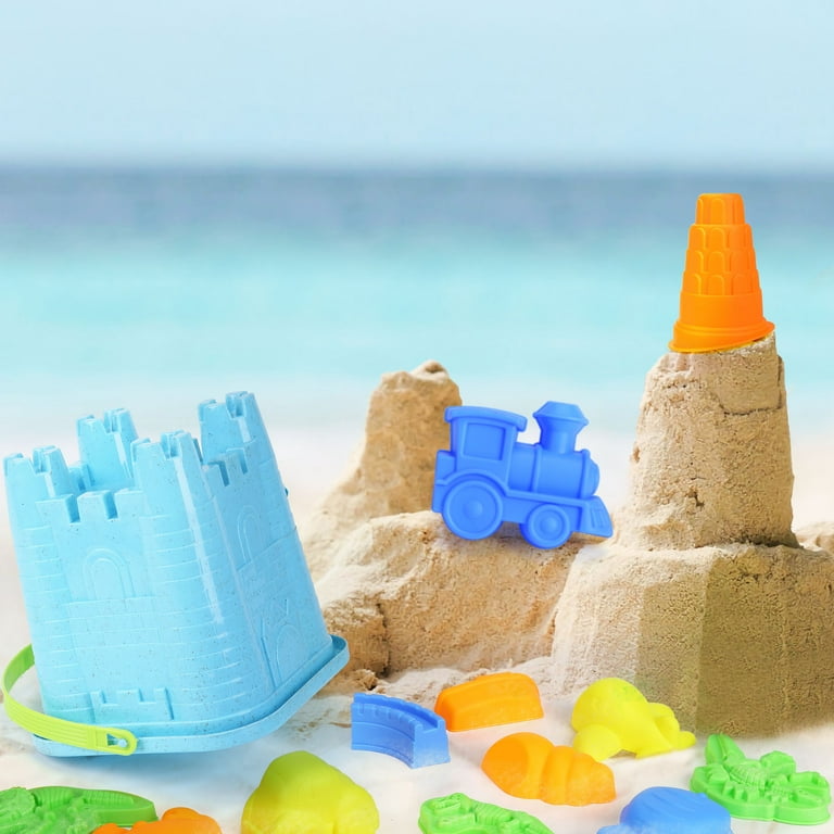 Sangdo Beach Toys for Kids 24pcs Sand Castle Toys Including Sand Bucket Watering Can Shovel Sand Molds Sandbox Toys for Toddlers