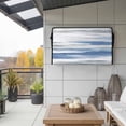 thumbnail image 2 of Outdoor TV Cover 40x25x4.5in, Blue Gradient Oil Painting Art Weatherproof TV Screen Protector with Zipper, Ombre Gray Stripes Outside Television Cover Fits Up to 40-43", 2 of 9