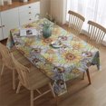thumbnail image 2 of Sunflower Pattern Rectangle Tablecloth 60"x84",Waterproof Polyester Rectangle Table Cloth, Wipeable Spillproof Polyester Tablecloth for Dining, Camping, Indoor and Outdoor, 2 of 5