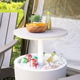 thumbnail image 2 of Lagoon Cancún Outdoor Cooler Bar/Cocktail/Coffee 3-in-1 Patio Table (Black), 2 of 15