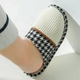 thumbnail image 5 of Plaid Slippers for Women Solid Color Comfortable Slippers Non-Slip Flat-soled Soft House Footwear Thermal Breathable Winter Autumn Warm Shoes Casual Slippers, 5 of 8