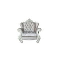 thumbnail image 3 of Acme Furniture Versailles Chair w/2 Pillows, Ivory Velvet & Bone White (52107), 3 of 5