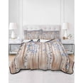 thumbnail image 3 of Blue Grey Forest Twin Size Down Alternative Comforter, Lightweight Comforter Quilt Bedding Set with Pillow Shams Grey Modern Art Oil Painting All Seasons Bed Comforter Duvet Insert 68"x86", 3 of 7