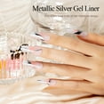 thumbnail image 3 of Esmalte de uñas en gel RARJSM, plata metalizada, 8 ml, espejo cromado, 3 of 9
