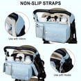 thumbnail image 4 of Universal Stroller Organizer with Insulated Cup Holders,Large Capacity Non-Slip Stroller Caddy Bag Fits for Uppababy/Doona/Jogger/Britax/Mompush/BoB with Anti-Sag Hard Bottom and Wet Wipes Pocket, 4 of 7