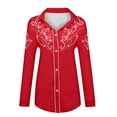 thumbnail image 4 of Gunia Boys Western Cowboy Shirts Stylish Denim Shirt Tops Casual Fashion Printed Long Sleeve Button Down Shirt Tshirt Boys Red 8-9 Years, 4 of 4