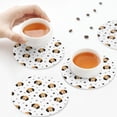 thumbnail image 4 of Leather Coasters with Heat-resistant for Drinks, Dog Puppy Paw -标题2 Round Shape, 4 of 5