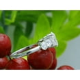 thumbnail image 4 of 2ct Center 6X8MM G-H-I Color Oval Cut Moissanite Engagement Ring Solitare with Accents Band Width 2.1MM In 14K White Gold Over Sterling Silver-6, 4 of 8