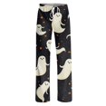 thumbnail image 6 of WTOBBY Women's Drawstring Halloween Print Trousers, Casual Loose Fit Novelty Pants with Elastic Waist for Seasonal Holiday Outfits,White L, 6 of 7