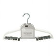 thumbnail image 6 of Simplify 6 Pack Velvet and Metal Clothing Hangers with Clips in Ivory, 6 of 8