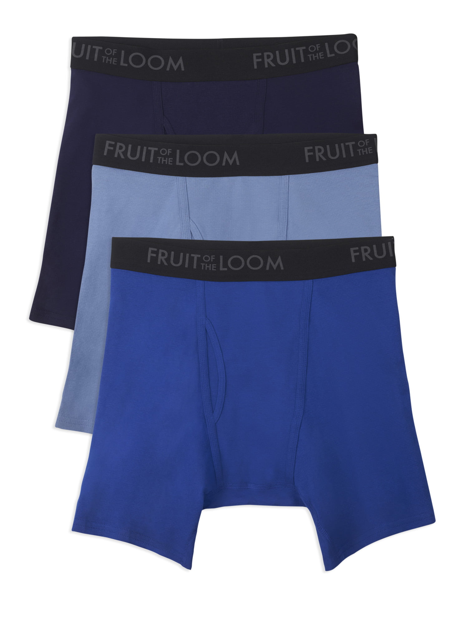 Pack of 4 Fruit of the Loom Mens Print Solid  X-Size Boxer Brief 