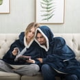 thumbnail image 3 of Sudaderas con capucha de invierno para hombre y mujer, sudadera cálida de gran tamaño, manta gigante de lana con mangas, ropa de descanso para fiesta en casa y Navidad, 3 of 4