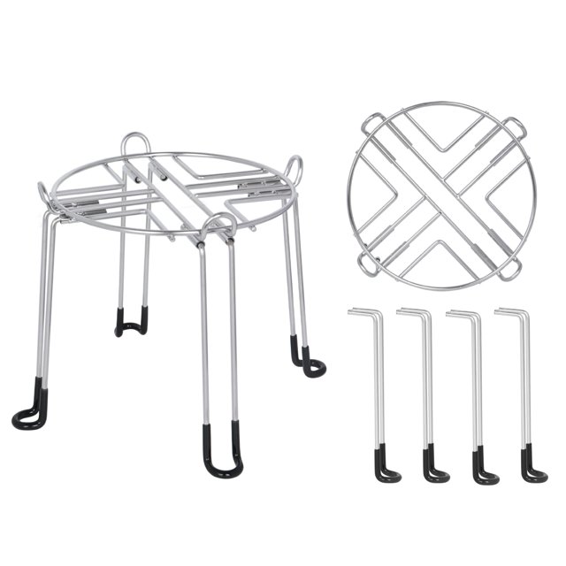 BOKKRALL Stainless Steel Detachable Stand 9'' Diameter 8'' Tall Fit for Most Medium Gravity Water Filter System Countertop Stand Compatible with Berkey Water Filter Systems (8 Inch Tall)
