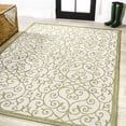 thumbnail image 4 of JONATHAN Y SANTA MONICA 4 x 6 Area Rug, Madrid Vintage Filigree Textured Weave - Green/Cream, SMB107H-4, 4 of 9
