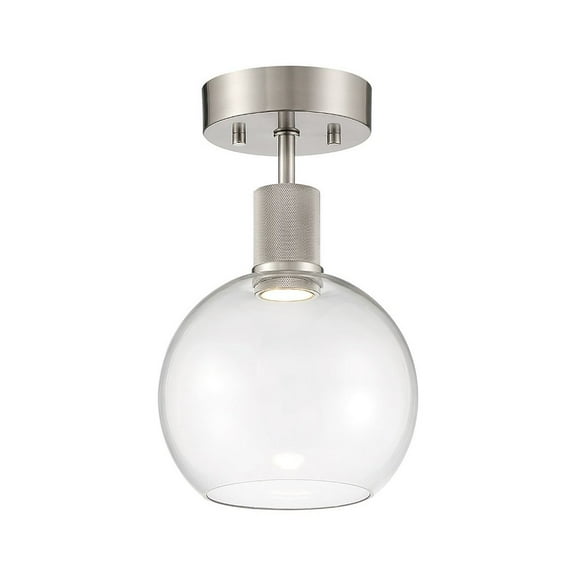 Access Lighting Burgundy LED Semi-Flush in Brushed Steel Color