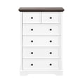 thumbnail image 5 of Aukfa 6 Drawer Tall Dresser Chest of Drawers Closet Organizers for Bedroom Living Room,White, 5 of 8