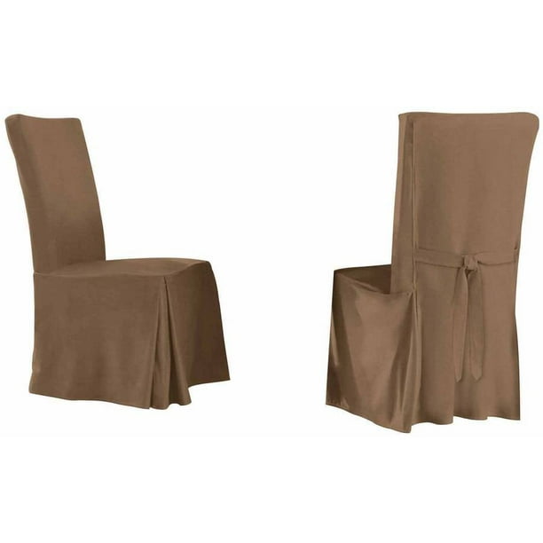 Serta Relaxed Fit Smooth Suede, Linen Look Dining Room Chair Covers