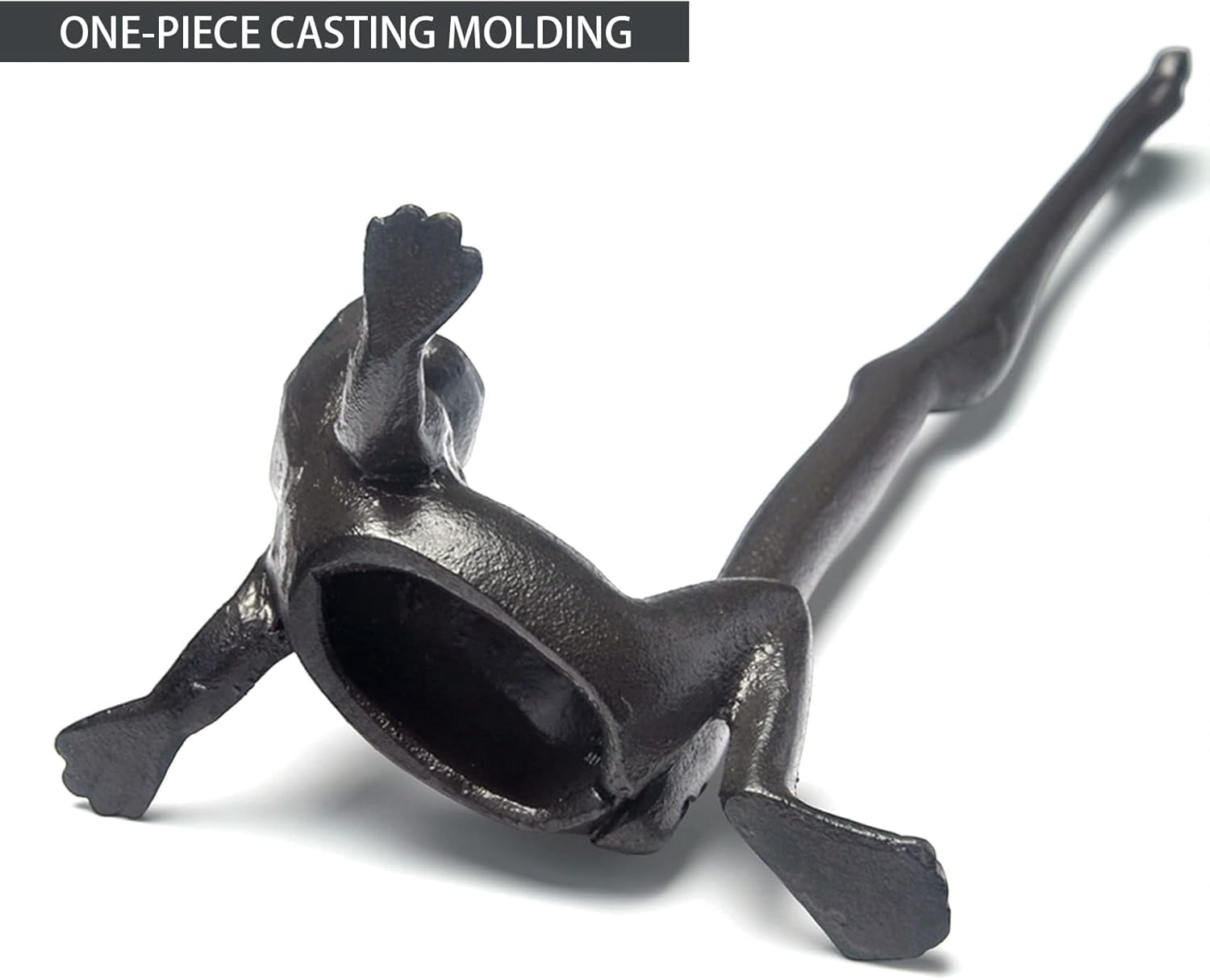 Frog Design Paper Towel Holder Floor Stand, 16.5 Inch Heavy Duty Cast Iron Construction, Vintage Bronze Kitchen Bathroom Decor