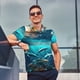 thumbnail image 4 of Balery Hawaiian Ship Dolphin Camisa Polo de Hombre con Estampado, de Manga Corta y Tejido Medio, Camisa Tipo Golf Polo-Large, 4 of 6