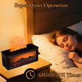 thumbnail image 3 of Inteprter El difusor de chimenea agrega un ambiente romántico a través de la niebla y las luces LED coloridas ajustables en cualquier Aromaterapia y Aceites Esenciales madera clara, 3 of 6