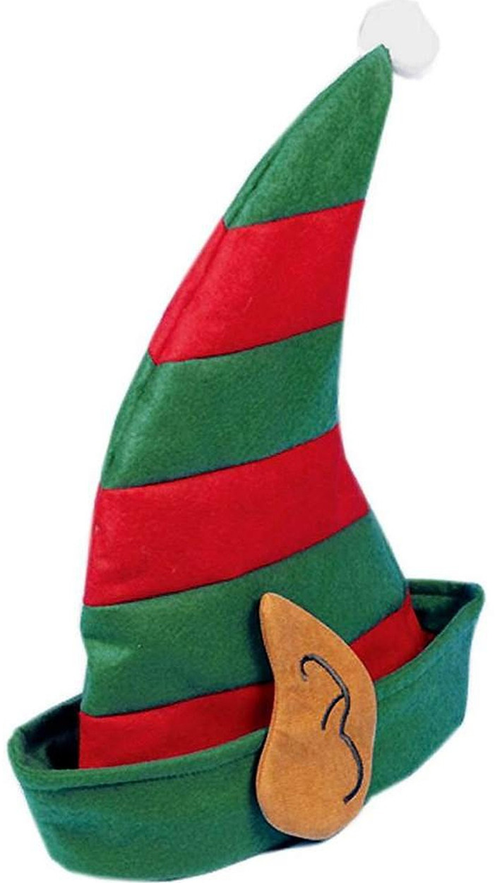 Christmas Striped Elf Hat With Ears Festive Holiday Costume Accessory - Walmart.com - Walmart.com