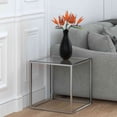thumbnail image 3 of Cortesi Home Kent End Table, Stainless Steel with Glass Top, Square 22", 3 of 3