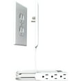 thumbnail image 6 of Sleek Socket Outlet Plate with 3-Outlet Extension Cord, 8ft Cord, White, 6 of 8