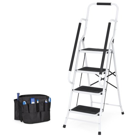 Best Choice Products 4-Step Folding Ladder with Padded Handrails, Attachable Tool (Best Step Ladder Review)