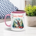 thumbnail image 2 of Merry Christmas Santa Reindeer Antlers Cane Corso Sleigh Xmas Winter Holiday 11oz Accent Two-tone Mug Italian Mastiff Dog Lover Gifts Idea Coffee Tea Cup - 00023, 2 of 5