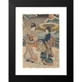 thumbnail image 2 of Toyokuni Utagawa 13x18 Black Modern Framed Museum Art Print Titled - Snow Scene; Two Women with Umbrellas and Bags (Late 18th Century - Early 19th Century), 2 of 5
