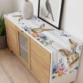 thumbnail image 4 of Bunny Easter Table Runner 60 Inches Long Farmhouse Dress Scarves, Spring Floral Blue Eucalyptus Leaves Wooden Dining Tablerunner for Coffee Table/Kitchen Island/Party Décor, 13" x 60", 4 of 8