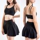 thumbnail image 4 of Culottes Pantalones cortos de entrenamiento 2 en 1 para mujer pantalones cortos deportivos casuales para correr gimnasio Yoga tenis entrenamiento falda deportiva pantalones cortos con bolsillo Romacci Culottes, 4 of 7