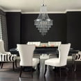 thumbnail image 2 of Chrome Crystal Chandeliers 11 Lights Modern Chandelier for High Ceilings Large Chandeliers Light Fixture Foyer Staircase Hallway Entryway Living Room Hall Lobby 4.2" H x 19.7" D, 2 of 10