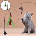 thumbnail image 1 of Juguete interactivo de s para mascotas - Varita teaser de varilla larga con base de succión, juguetes divertidos de gato para , Salvador  Juguetes para gatos, 1 of 10