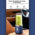 thumbnail image 2 of Mini Blender 40W Juicer Mini Portable Fast Blending Cup Personal Size USB Rechargeable Double Cup Blue, 2 of 8