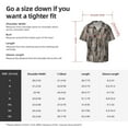 thumbnail image 7 of KLL Wooden Texture Print Men's Shirt Short Sleeve Button Down Summer Cuba Beach Shirts- XX-Large, 7 of 7