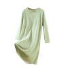 thumbnail image 2 of Stamzod Winter Fleece Pajamas Women Sleepwear Solid Color Long Sleeve Fleece Night Dress Casual Soft Moo Moos for Women Green B Free Size, 2 of 10