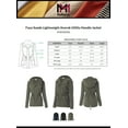 thumbnail image 2 of MixMatchy Women's Faux Suede Lightweight Anorak Utility Hoodie Jacket, 2 of 6
