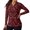 Red Damask Bats, variant on Jeiento Autumn Pumpkin Women's Golf Shirts, Long Sleeve Fall Athletic Tops, V Neck Moisture Wicking Quick Dry Sun Protection Top for Golf, Outdoor Travel and Daily Wear