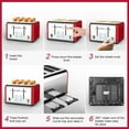 thumbnail image 2 of Toaster 4 Slice, Geek Chef Stainless Steel Extra-Wide Slot Toaster with Dual Control Panels of Bagel/Defrost/Cancel Function, 6 Toasting Bread Shade Settings, Auto Pop-Up, Multicolor, 2 of 7